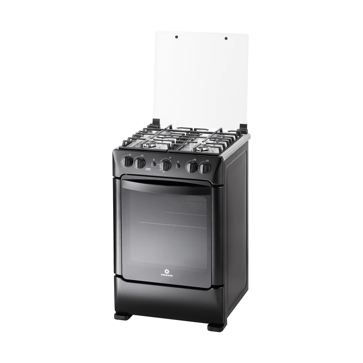COCINA INDURAMA FERRARA MAXGRILL ZAFIRO 4 QUEMADORES 24" NEGRO