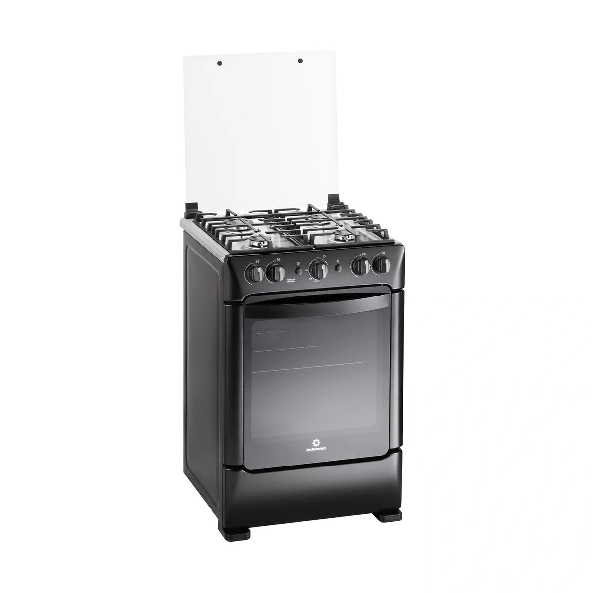 COCINA INDURAMA FERRARA MAXGRILL ZAFIRO 4 QUEMADORES 24" NEGRO