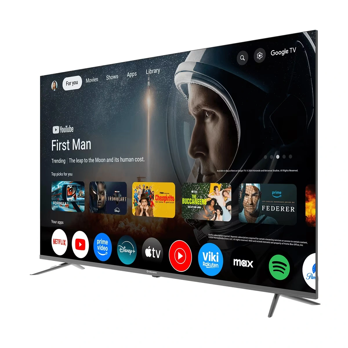 TELEVISOR 65” INDURAMA 65TIKGF5QLED GOOGLE TV